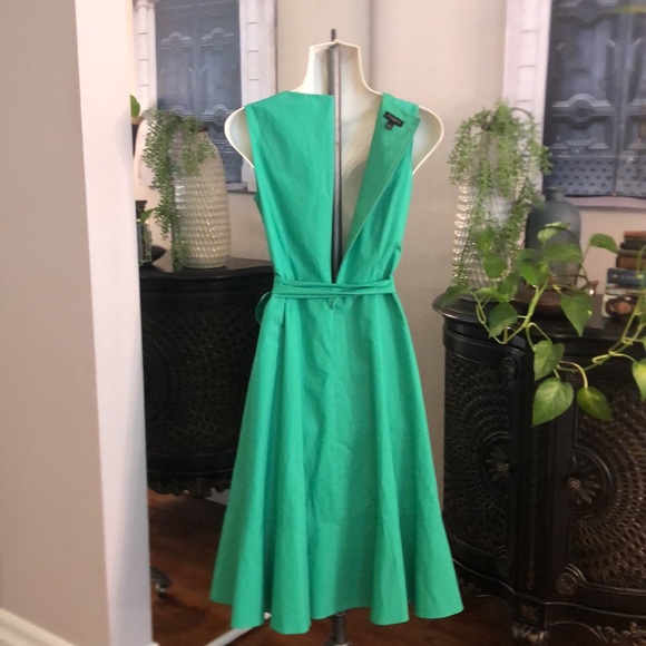 Talbots green sleeveless green cotton dress ladies size 2 ! - Picture 7 of 9